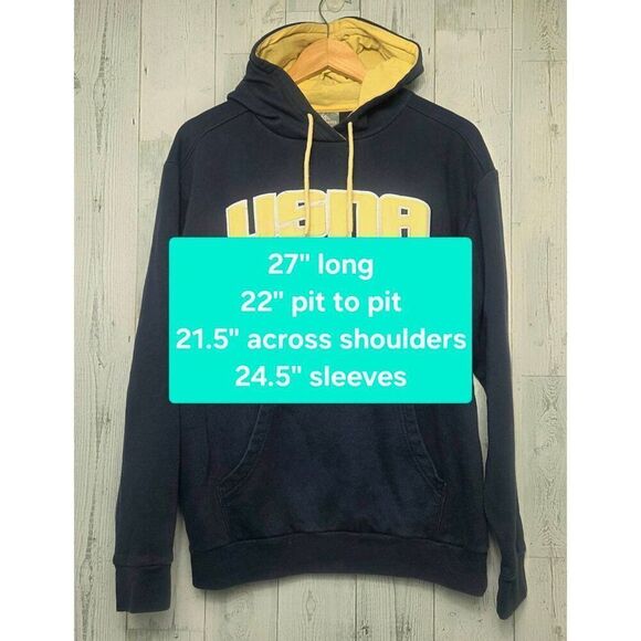 Knights Apparel USNA Navy Midshipmen Hoodie Sz M - Picture 2 of 5